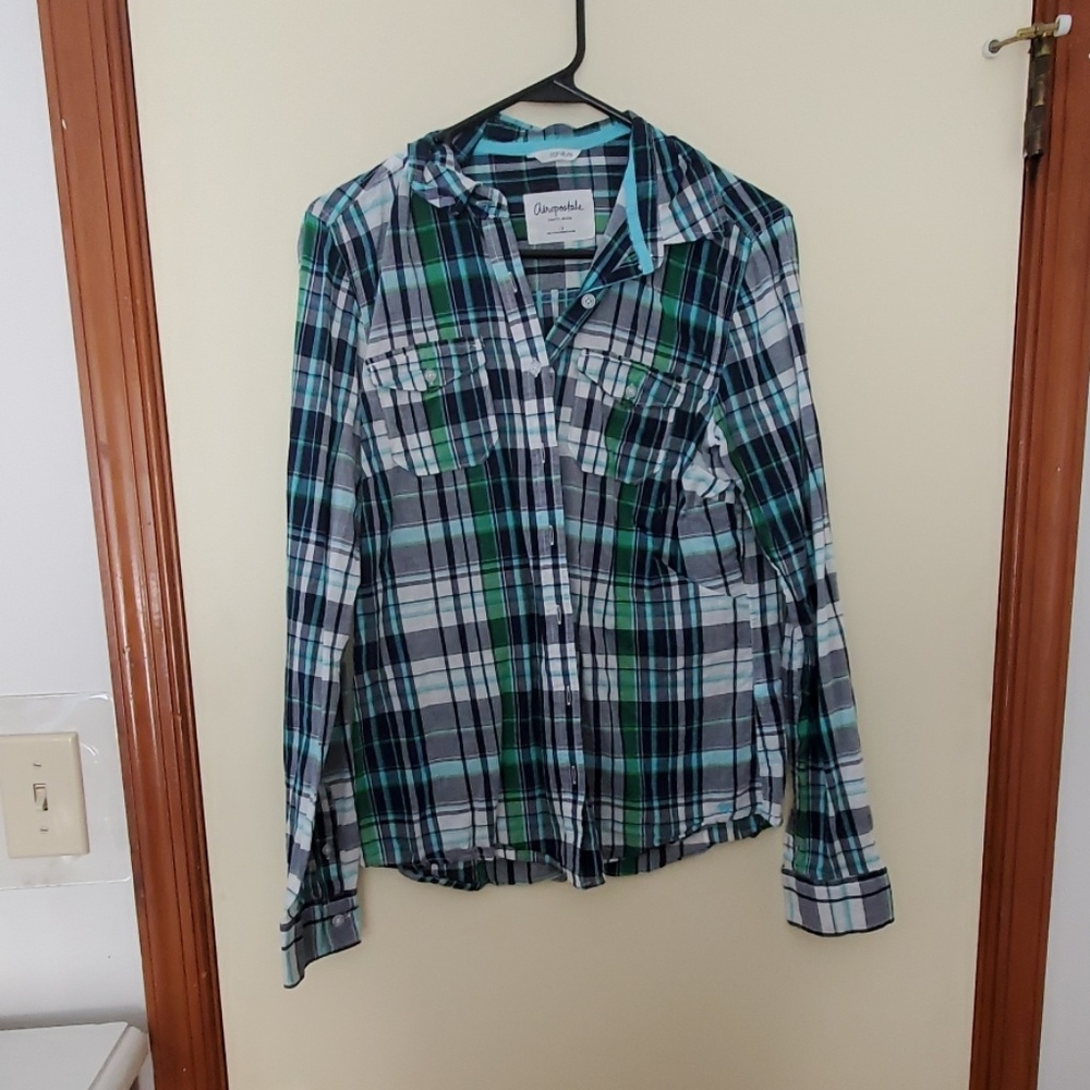 Plaid button down